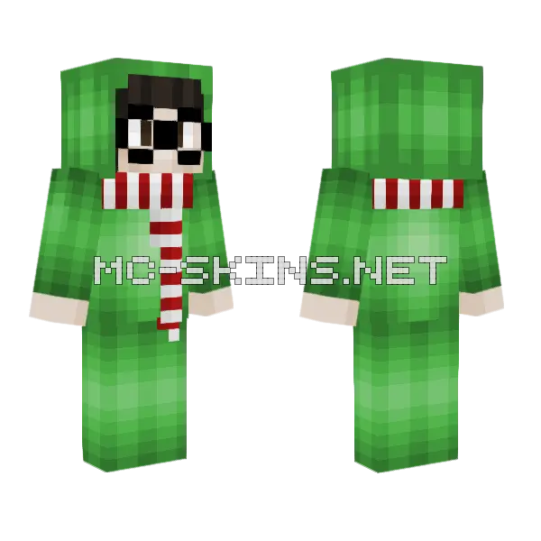 Juansguarnizo Grinch Minecraft skin, front and back