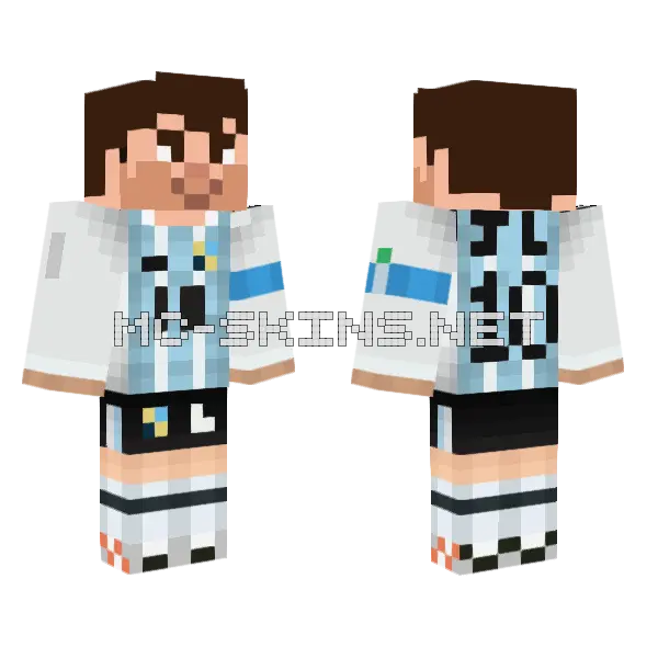Julian Argentina Footballer Minecraft skin, front and back