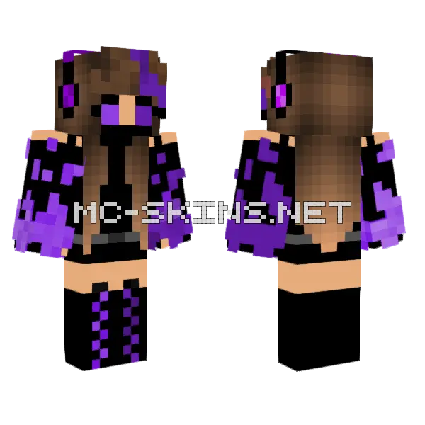 Julie Fighting Mode Refixed Minecraft skin, front and back