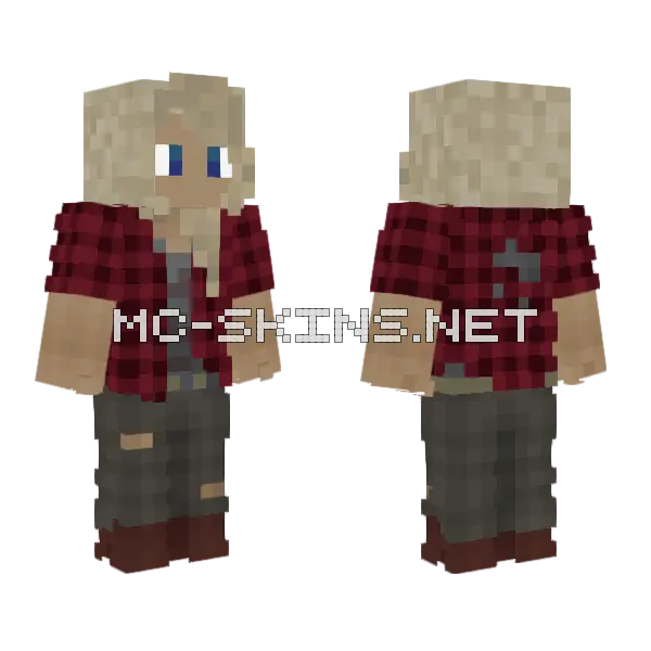 Julie Unm Minecraft skin, front and back