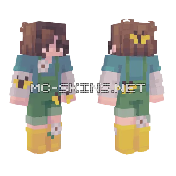 Jumping In Puddles Minecraft skin, front and back
