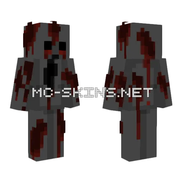 Jumpscare 3 Minecraft skin, front and back