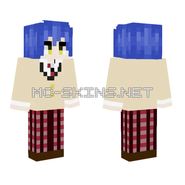 Jun Sazanami Minecraft skin, front and back