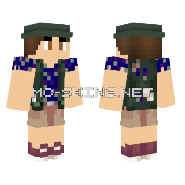Jungle Jim Minecraft skin, front and back