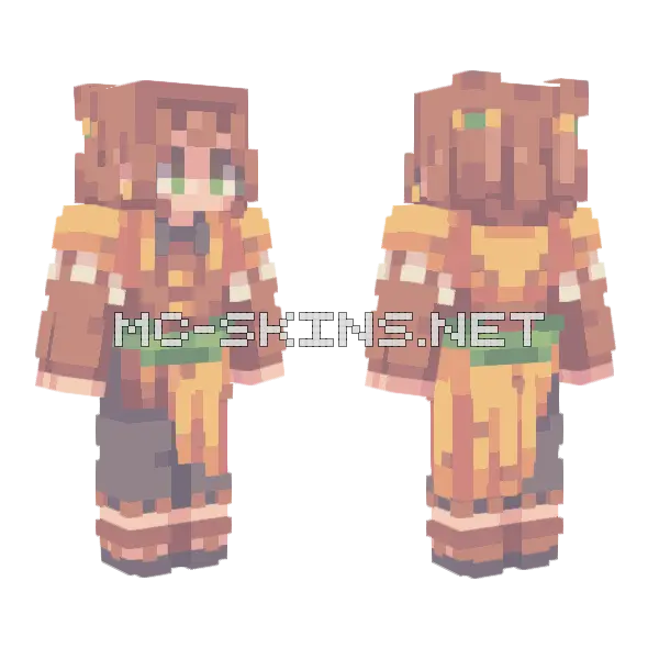 Jungle Villager Minecraft skin, front and back