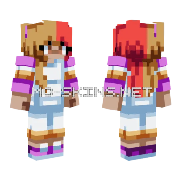 Junie Hive Style Minecraft skin, front and back