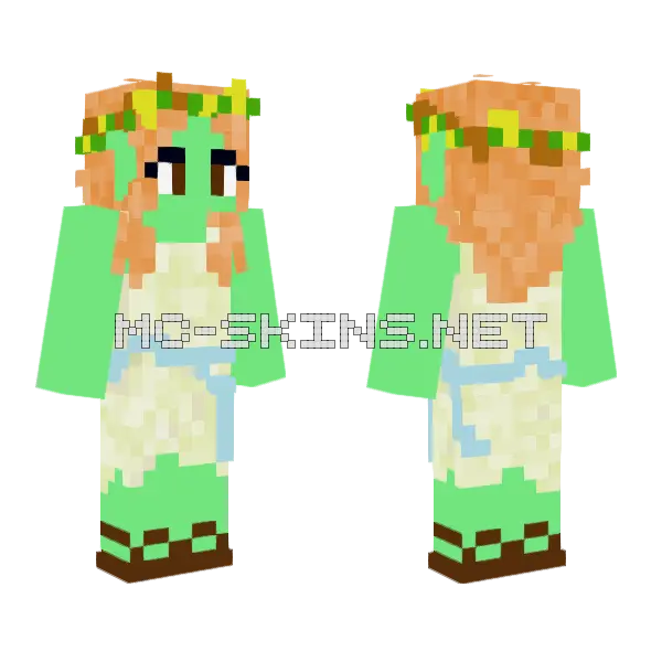 Juniper The Tree Nymph Minecraft skin, front and back