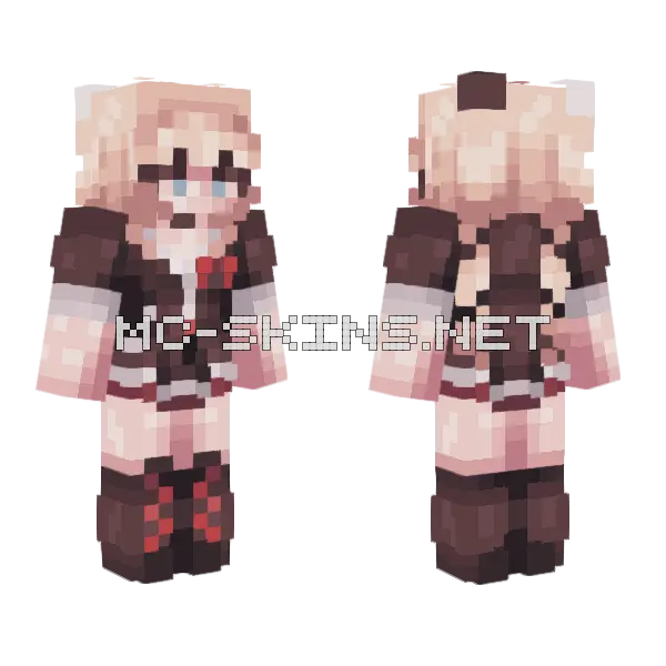 Junko Enoshima Minecraft skin, front and back