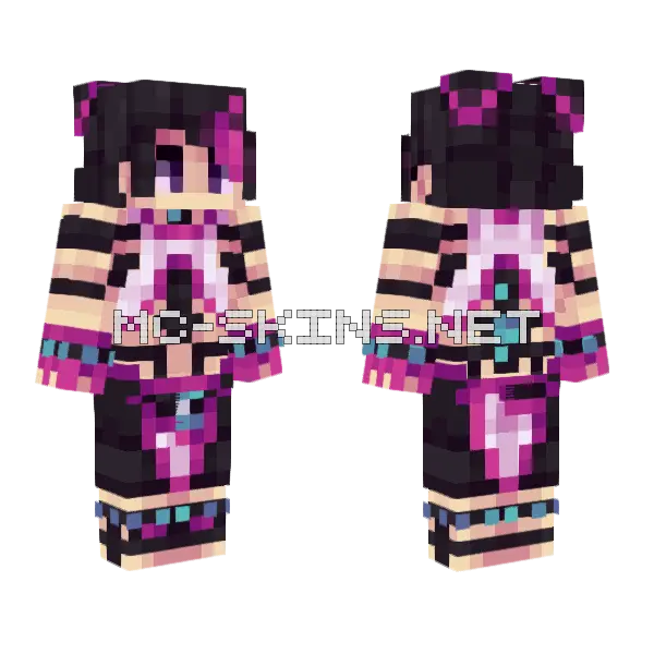 Juri Han SF6 Minecraft skin, front and back
