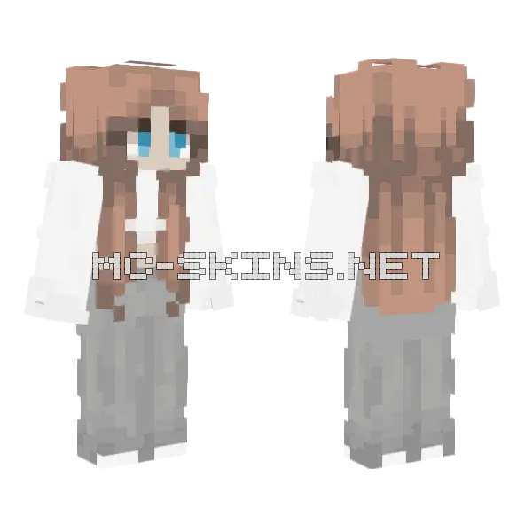 Just A Normal Girl Minecraft skin, front and back
