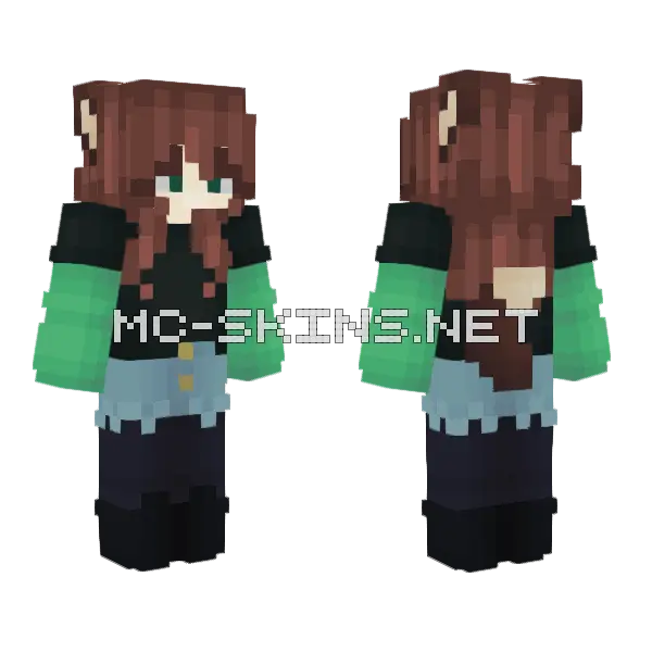 Just Another Day Persona Outfit Minecraft skin, front and back
