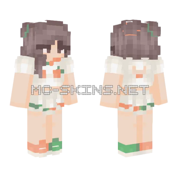 Just Peachy Minecraft skin, front and back