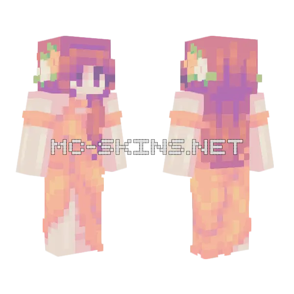 Just Peachy Minecraft skin, front and back