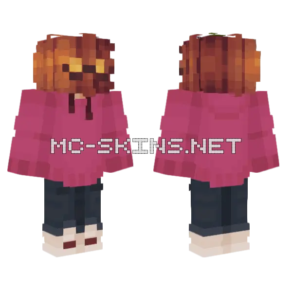 Justwhispy Whispy Minecraft skin, front and back
