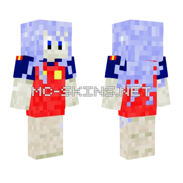 Juvia Lockser World Cup Minecraft skin, front and back