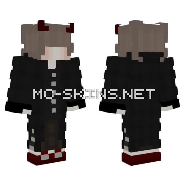 K1d1s Dark Outfit Minecraft skin, front and back