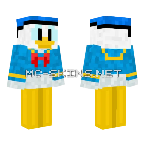 Kaczor Donald Minecraft skin, front and back