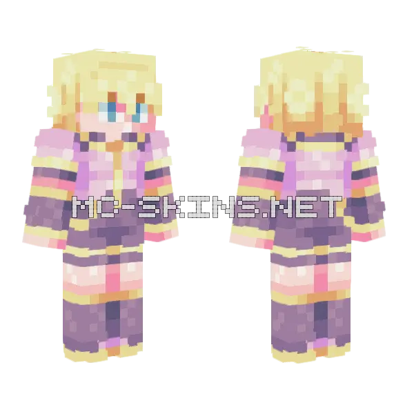 Kagamine Len Minecraft skin, front and back