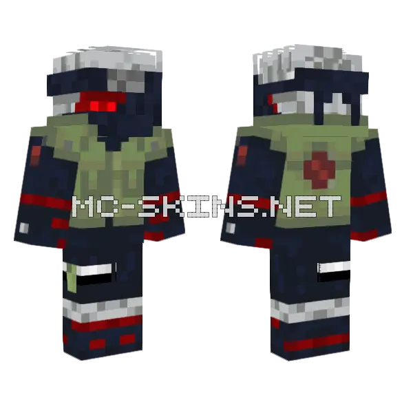 Kakashi Ethan Skywalker Minecraft skin, front and back