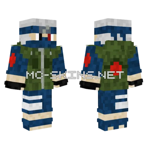 Kakashi Hatake Minecraft skin, front and back