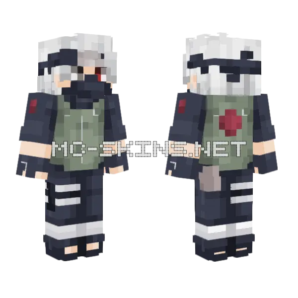 Kakashi Hatake Minecraft skin, front and back