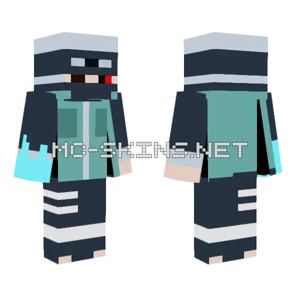 Kakashi Hatake Electro Ball Minecraft skin, front and back