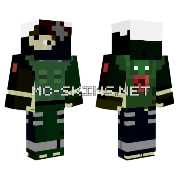 Kakashi Skin Minecraft skin, front and back