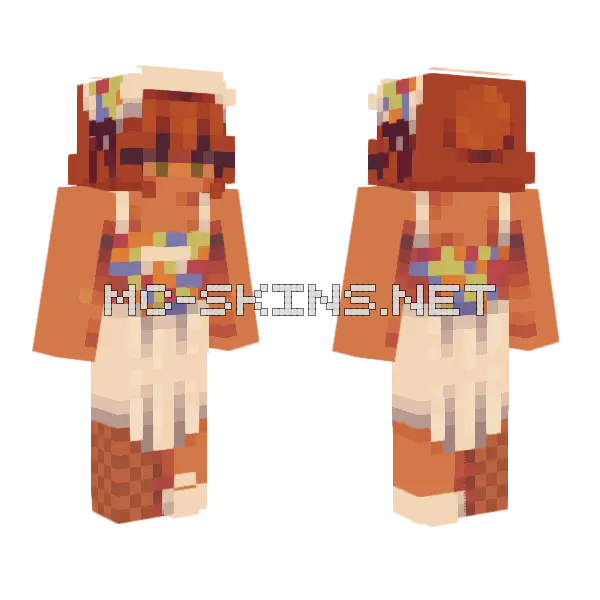 Kaleidoscope RCE Minecraft skin, front and back