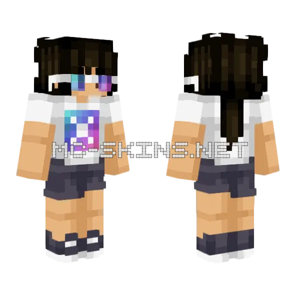 Kaleidoscope Remake Video Minecraft skin, front and back