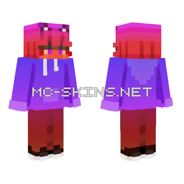 Kaleidoscopic Persona Minecraft skin, front and back