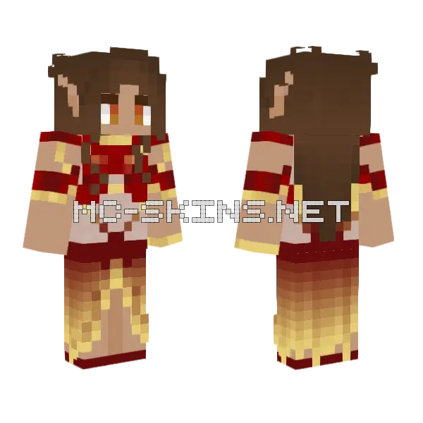 Kalysta Minecraft skin, front and back