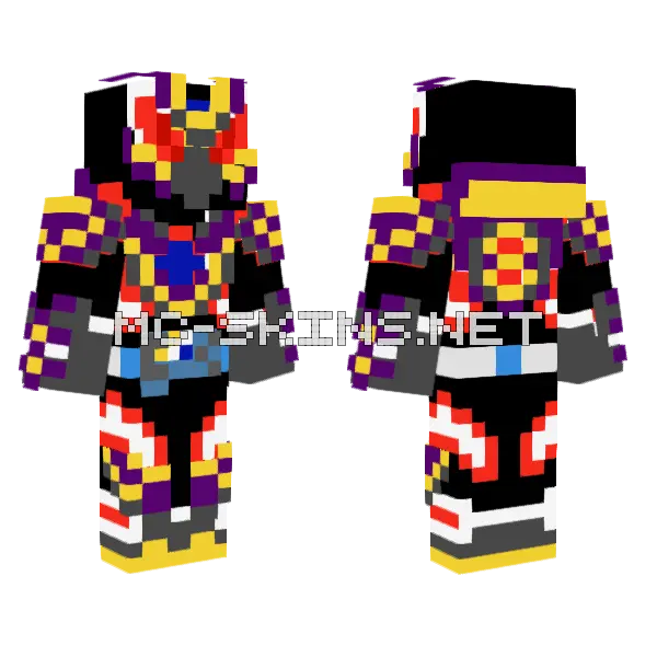 Kamen Rider Blaze Net Cross Minecraft skin, front and back