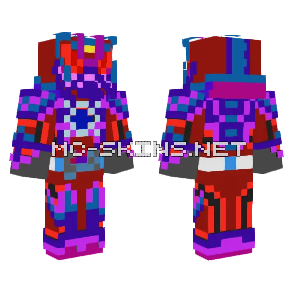 Kamen Rider Blaze Next Minecraft skin, front and back