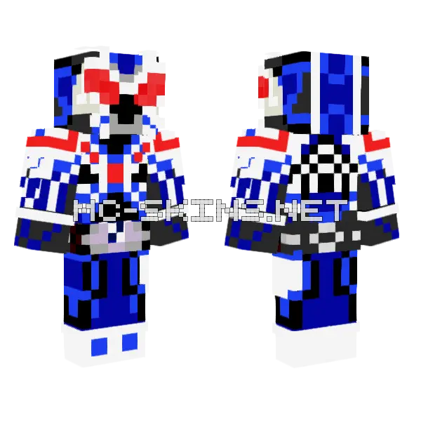 Kamen Rider Stinger Stag Beetle Minecraft skin, front and back