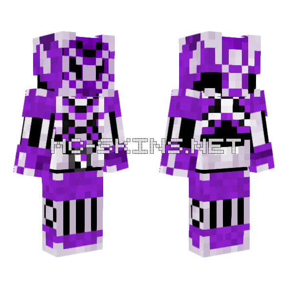 Kamen Rider Voidra Minecraft skin, front and back