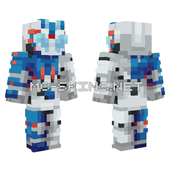 Kamen Rider Vulcan Minecraft skin, front and back