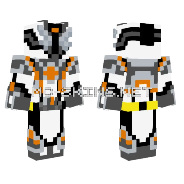 Kamen Rider Zmetal Wolf Minecraft skin, front and back