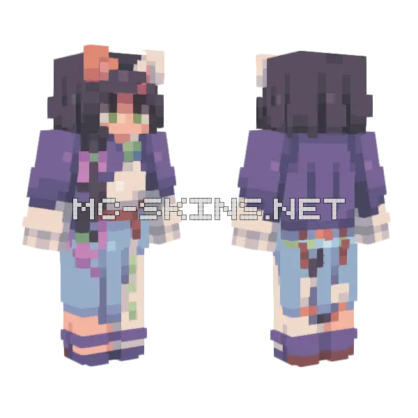 Kanade FS Minecraft skin, front and back