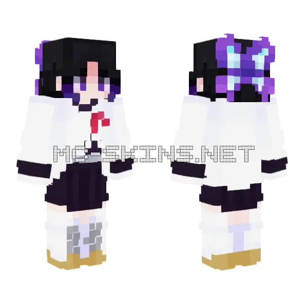 Kanao Tsuyuri Minecraft skin, front and back