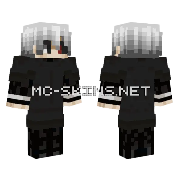 Kaneki Chapter 128 V2 Minecraft skin, front and back