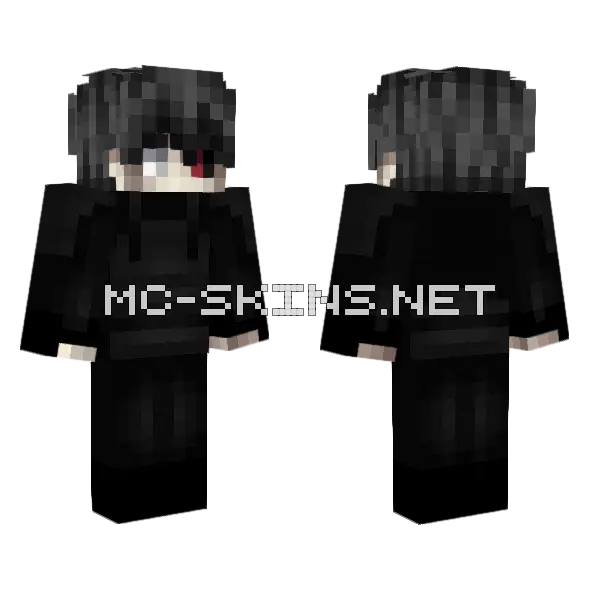 Kaneki Ken Minecraft skin, front and back