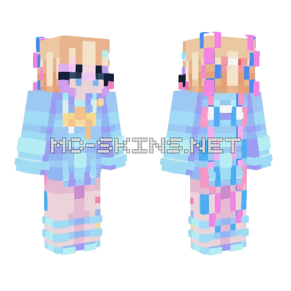 Kangel Omggawaiiangel Minecraft skin, front and back