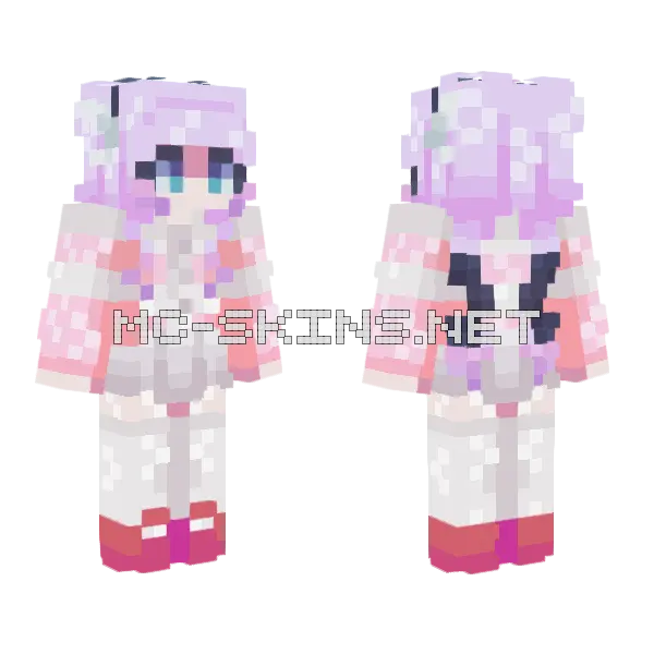 Kanna Kamui Minecraft skin, front and back