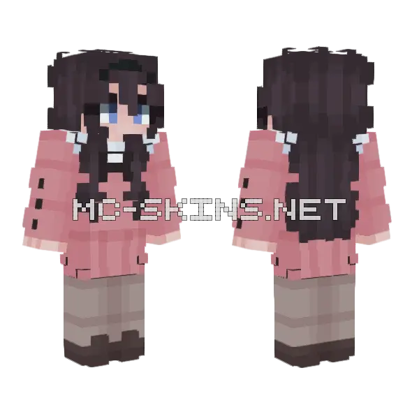 Kaoruko Waguri Minecraft skin, front and back