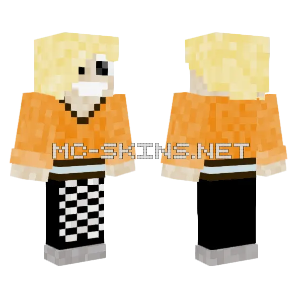 Karen Shebakerk Block Burg Minecraft skin, front and back