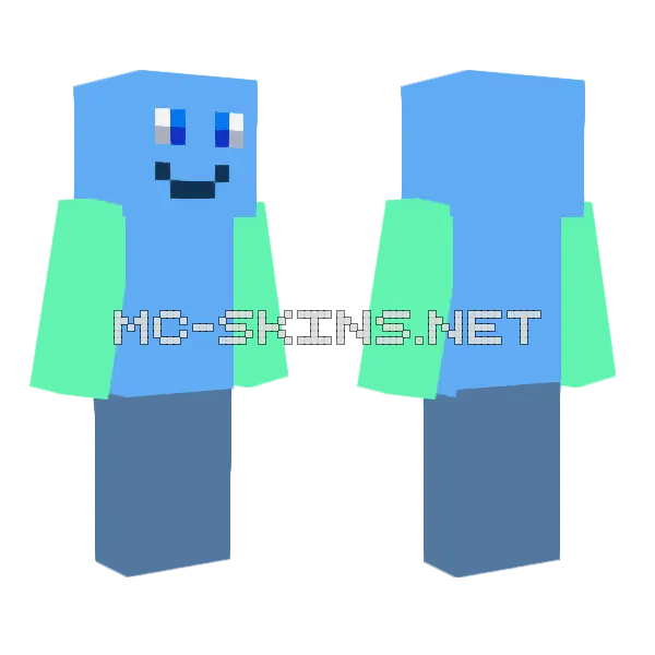 Karimsocoolroblox Blue Cloud Minecraft skin, front and back