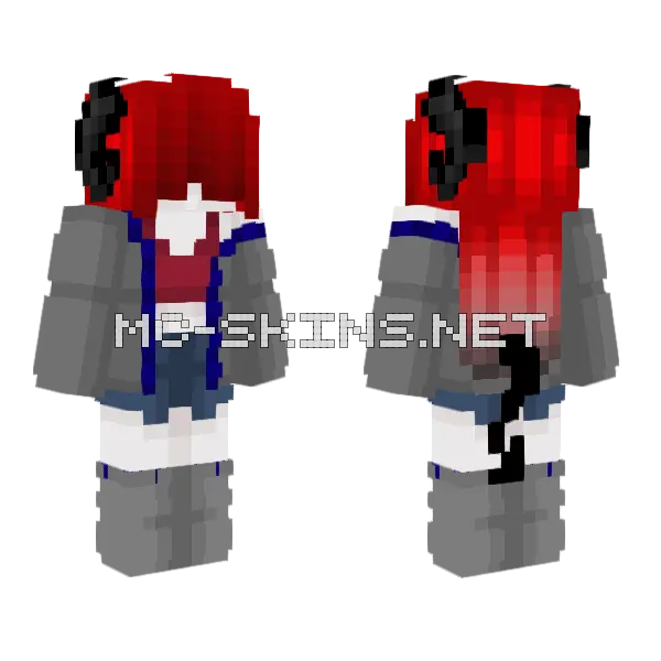 Kariya New Character Mobville Rp Minecraft skin, front and back