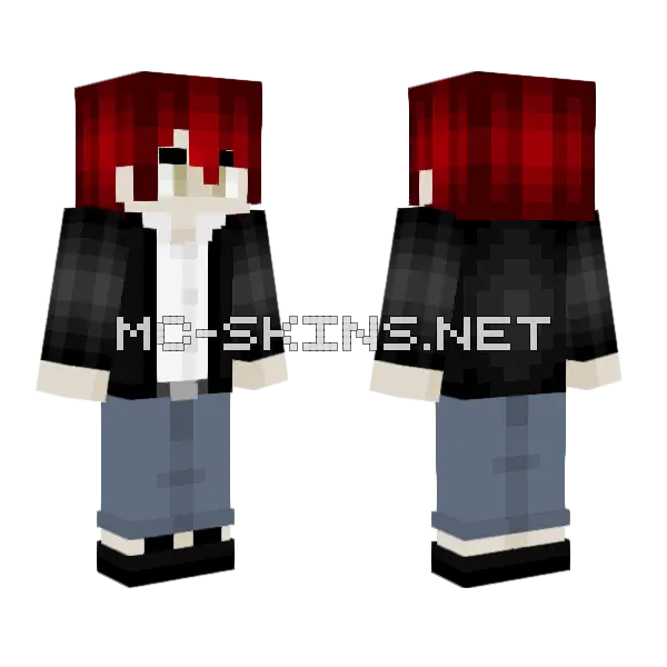Karma Akabane Minecraft skin, front and back