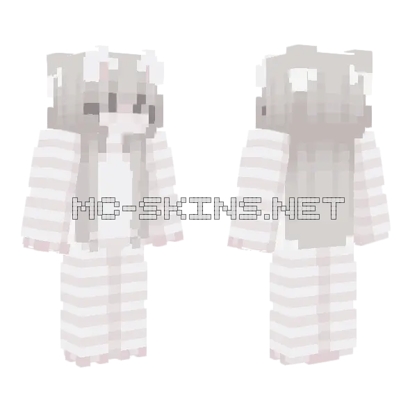 Karma Is A Cat Meow Minecraft skin, front and back