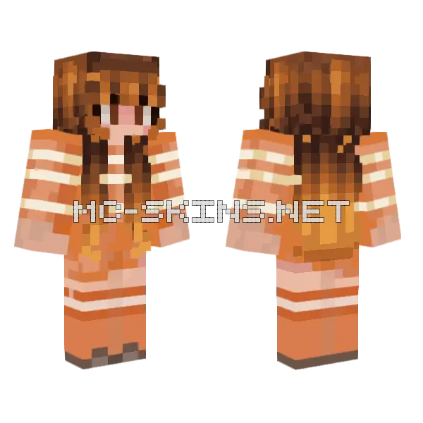 Karmel123 Girl Minecraft skin, front and back